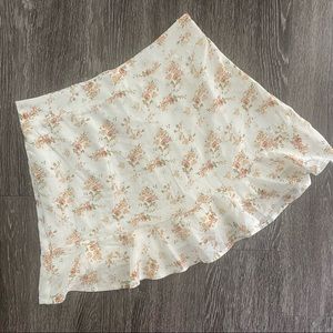 Cream Floral Skirt
